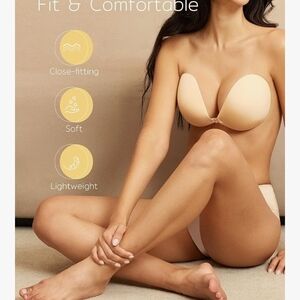 Elegant Strapless Bra in Beige